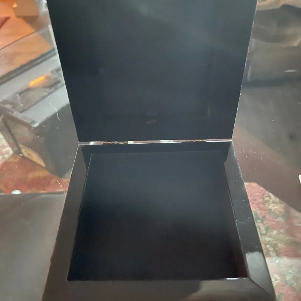 Gumps Department Store Italian Marquetry Photo Jewelry Box - Rare